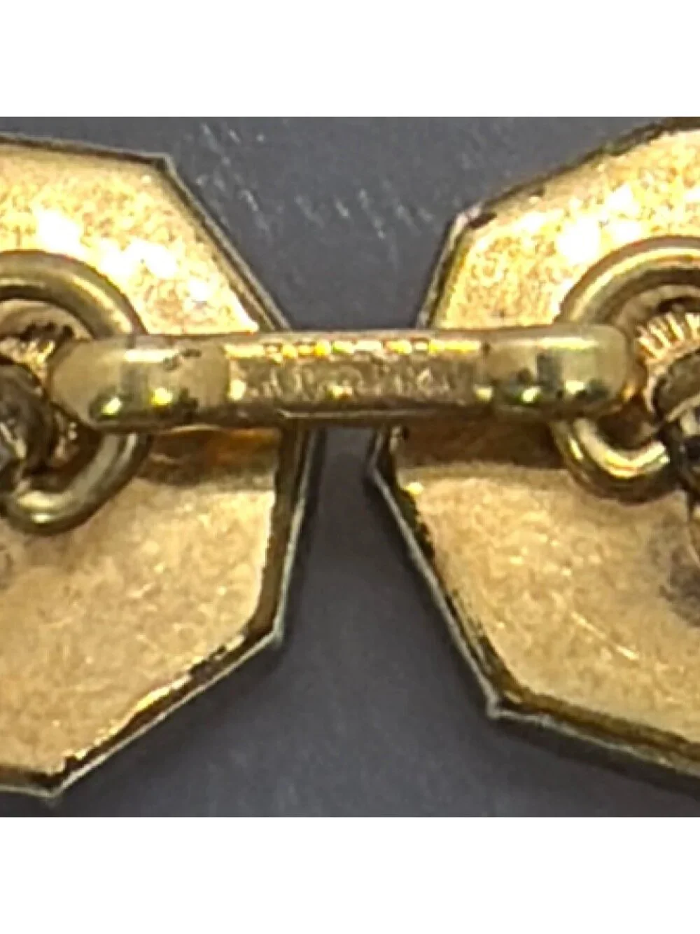 Cufflinks Art Deco Mother of Pearl Rolled Gold Plate Tuxedo Double Sided Vintage